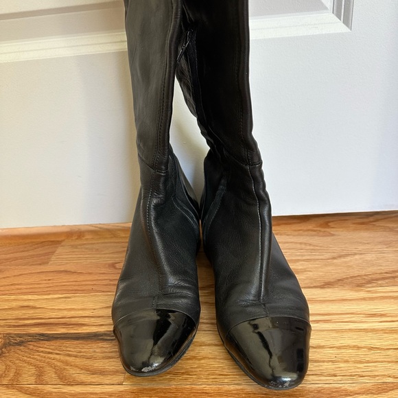 ZARA Over the Knee Leather Boots - Picture 3 of 13